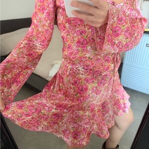 Zara Pink Floral Patterned Top